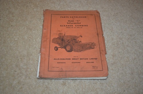 Parts catalogue allis chalmers - parts,