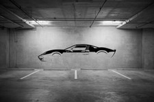Silhoutte of a GT40 Garage Wall Decals