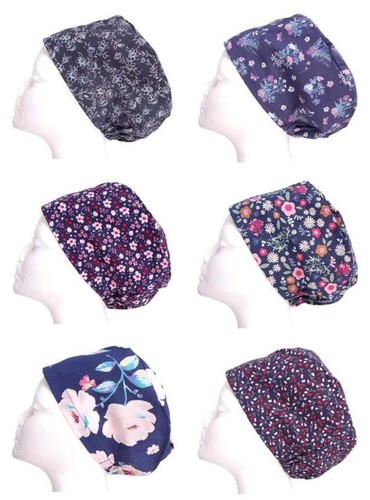 Navy blue ditsy flower - navy, scrub