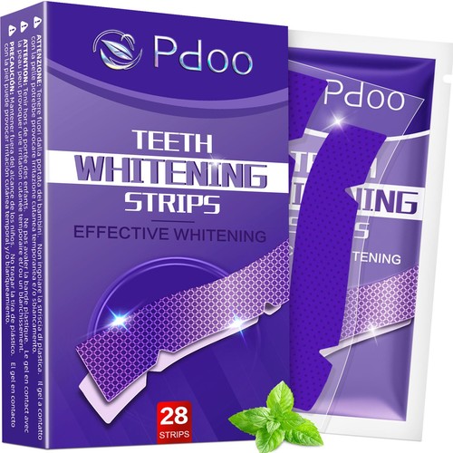 Purple teeth whitening strips - teeth,