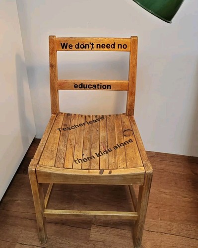 Vintage old school chair - vintage,