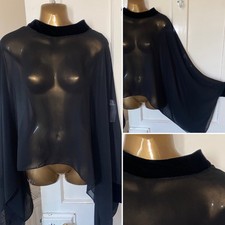 ZARA Black Sheer Chiffon
