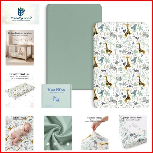 Travel cot fitted - fitted, sheets