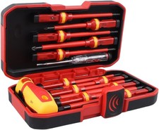 13pcs 1000V Insulated Magnetic Screwdrivers Electrical Tools Kit Changeable Bit