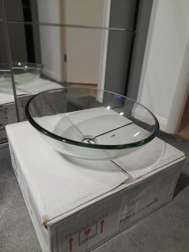 Glass bowl sink - glass,