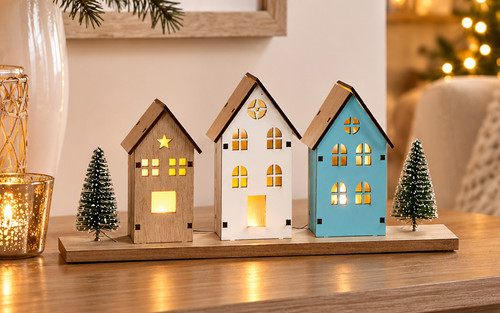 Light wooden christmas - light, up