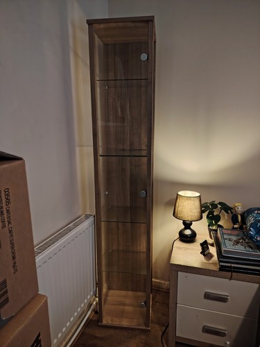 Tall glass display cabinet - glass,