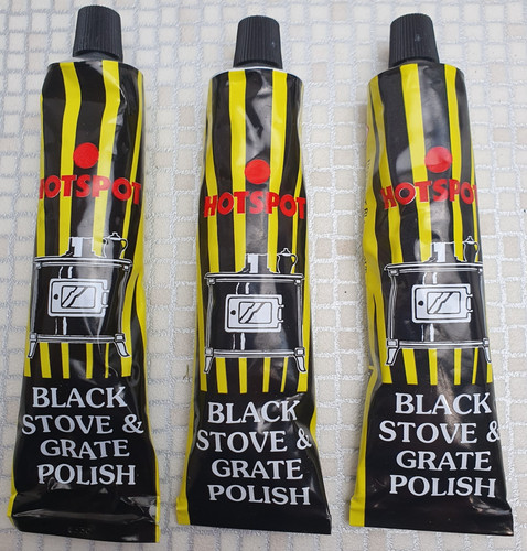 Black stove grate polish - &,