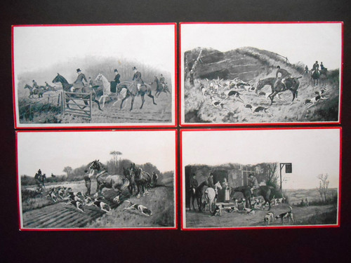 Set fox hunting horses - set,
