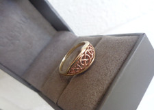 Clogau Welsh Gold Ring 9ct Rose & Yellow Gold Queen Eleanor Celtic Ring  size N