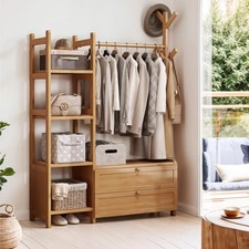 Wooden Clothes Rail with