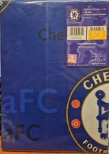 66"x54" CURTAINS CHELSEA ECHO CREST BLUE FOOTBALL PENCIL PLEAT VINTAGE STOCK