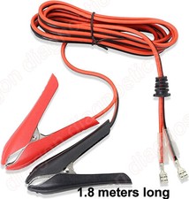 Car Battery Alligator Clips With Extension Cable 12V 24V 18 AWG 10A