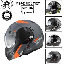 VIPER PJ RATED F242 Flip Up 180 ROOF REVERSE MODULAR MOTORCYCLE CRASH HELMET
