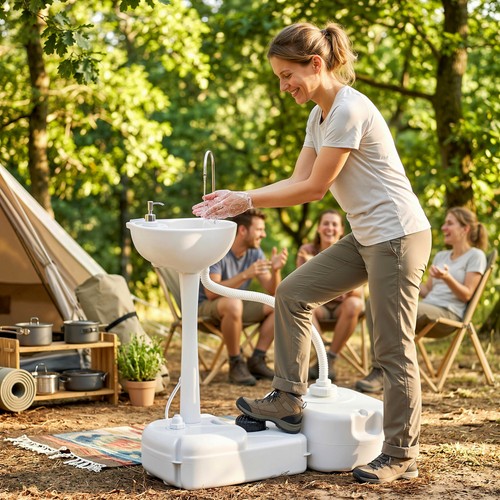 Portable camping sink with - portable,