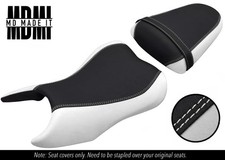 FITS SUZUKI GSX 250 R 17-21 CUSTOM GRIP VINYL SEAT COVERS SET BLACK & WHITE