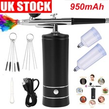 0.3mm Airbrush Compressor Kit Rechargeable Nail Art Tattoo Cake Paint Spray Gun