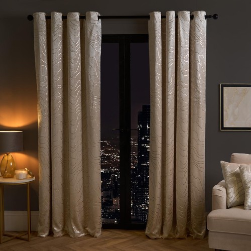 Velvet eyelet curtains - velvet,