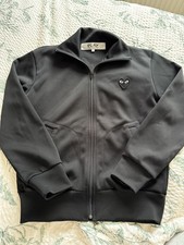 COMME DES GARÇONS PLAY Black Zip-Up Heart Sweatshirt Size s