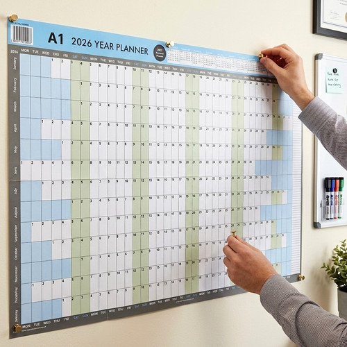 2026 wall planner a2 - planner, a1