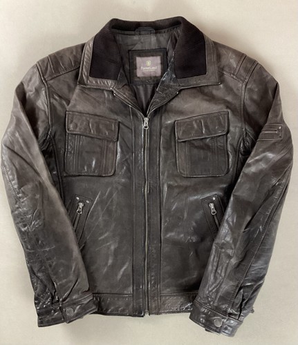 Vintage leather bomber jacket - bomber,