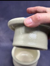 Art Pottery Signed Butter Keeper Bell Pottery Stoneware Amazing