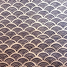 Cream/Indigo Dotted Waves