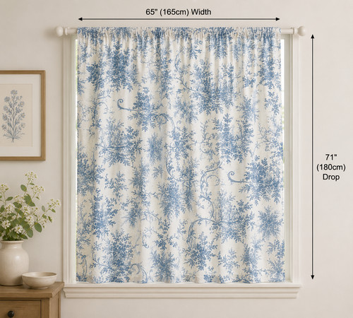 Dorma toile jouy blue white - blue,