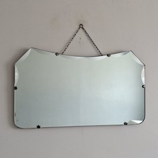 Art Deco Frameless Wall Mirror