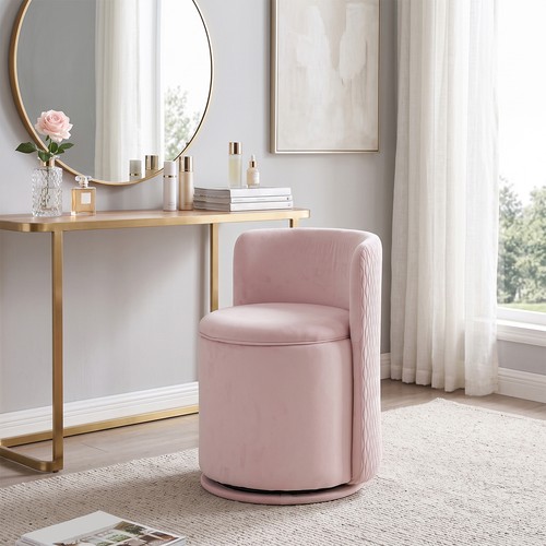 Velvet vanity stool with low - with,
