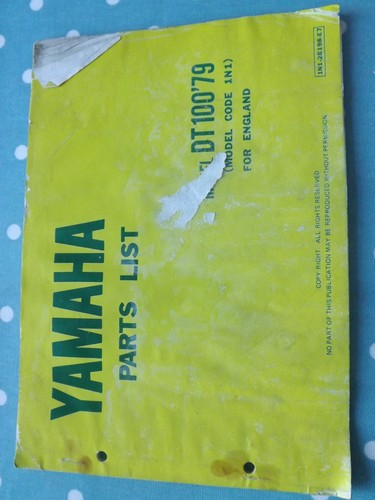 Yamaha dt100 1979 parts - yamaha,