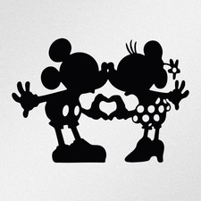 Mickey Minnie Love Heart Retro Vintage Car Laptop Motorbike Vinyl Decal Sticker
