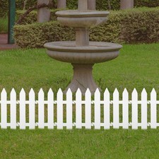  10 Pcs Small Picket Fence Plastic Garden Fencing Edging Border Decorative