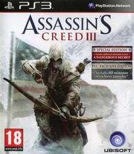 PlayStation 3 : PS3 ASSASSINS CREED III : SPECIAL + EXCL VideoGames Great Value