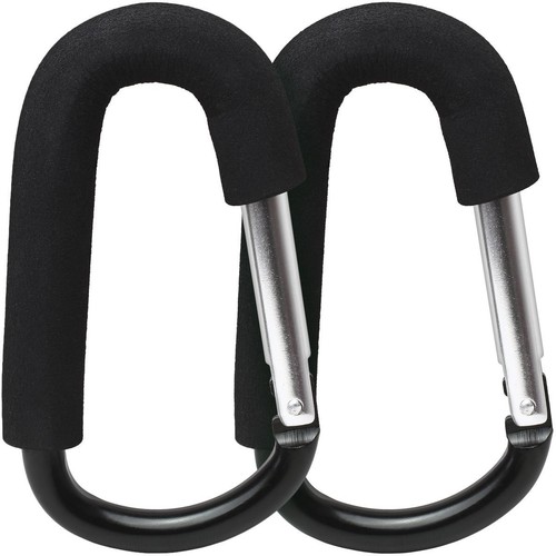 Carabiner baby buggy clips - 2x,