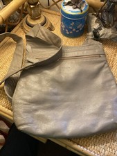 Taupe Grey leather Crossbody Bag