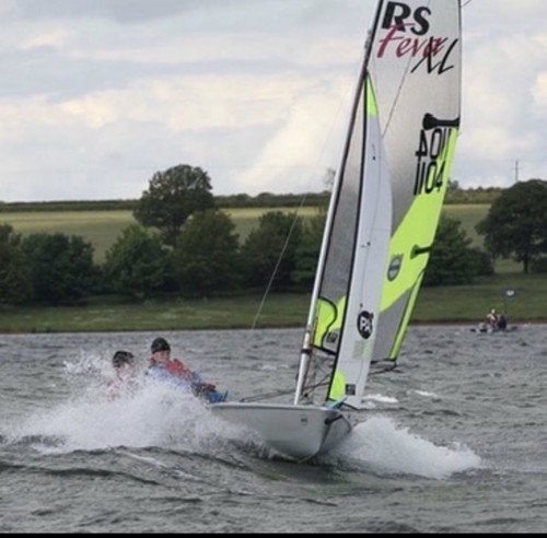 Feva sailing dinghy with - rs,