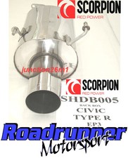 Scorpion Honda Civic Type R EP3 Stainless Steel Back Box Exhaust 01-05 4" Round 