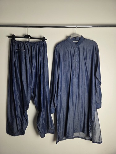 Mens blue pakistani panjabi - blue,