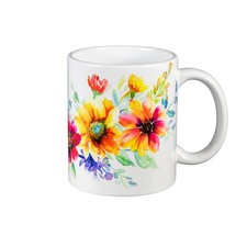 Colourful Floral Ceramic Mug