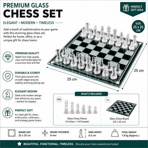 25cm traditional chess - 25cm,