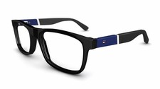 Tommy Hilfiger Th 73 Eyeglasses Frames Black/Blue Full Rim Glasses Eyewear