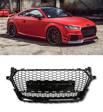 FRONT GRILLE TTRS HONEYCOMB MESH STYLE GLOSS BLACK FOR AUDI TT MK3 FV 8S 2014-20