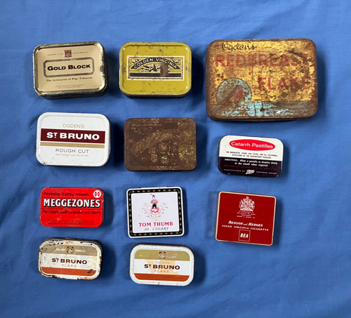 Job lot old - tins, smoking