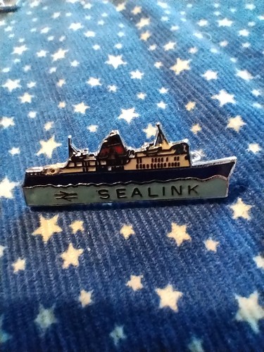 Vintage sealink ferries enamel - vintage,