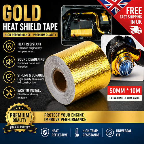 50mm 10m gold heat shield - gold,
