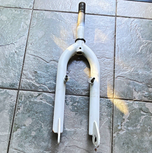 White rigid bicycle front - rigid,