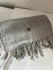Polo Ralph Lauren Gray Cotton Scarf Made in Italy