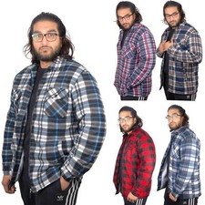 Mens Padded Shirt Sherpa Fur