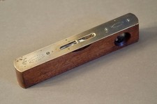 8 inch Vintage Rabone & Sons Hardwood and Brass Spirit Level.